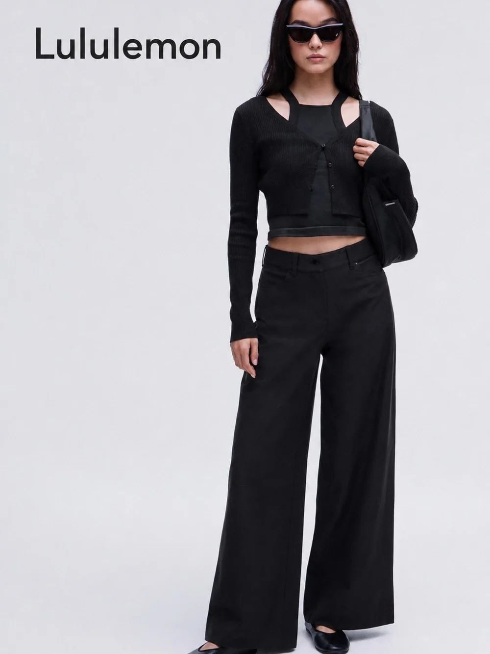 NWT Lululemon City Sleek Utilitech Extra-Wide Leg Pant Black Size 26